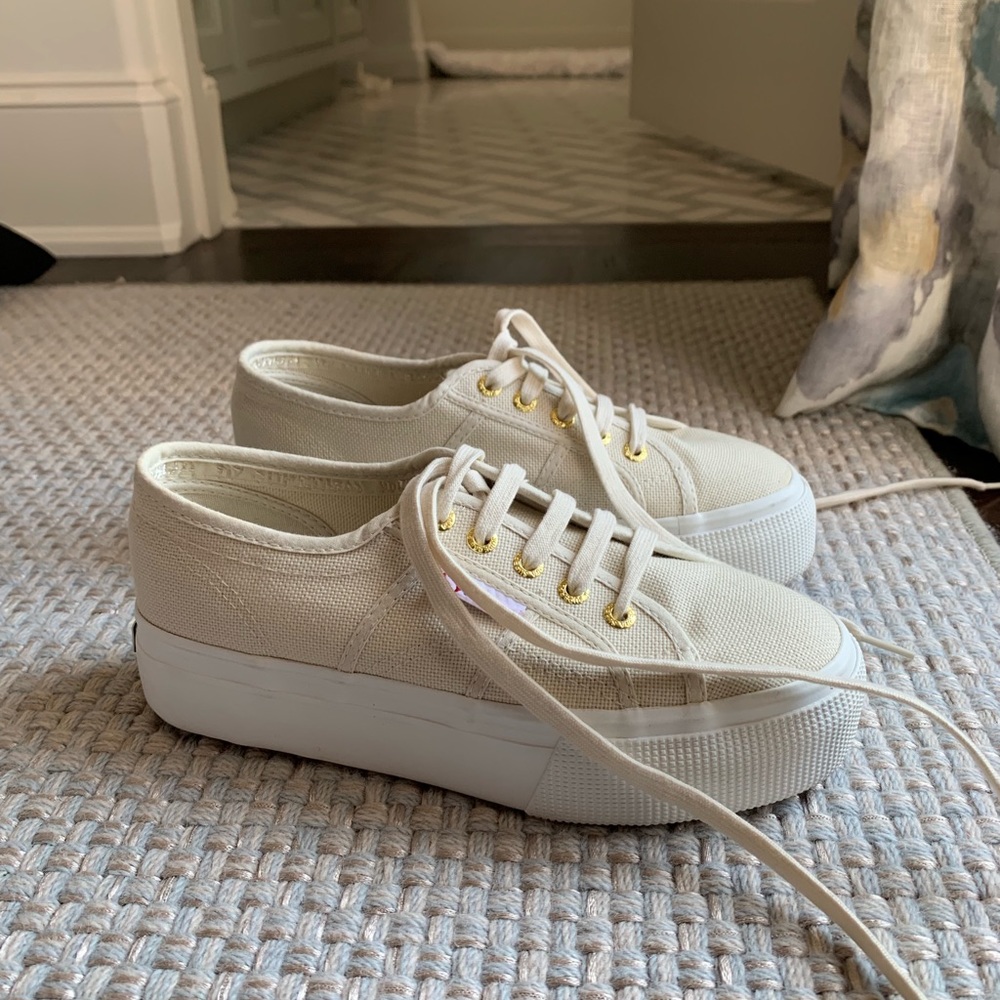 SUPERGA size 37 platform sneakers